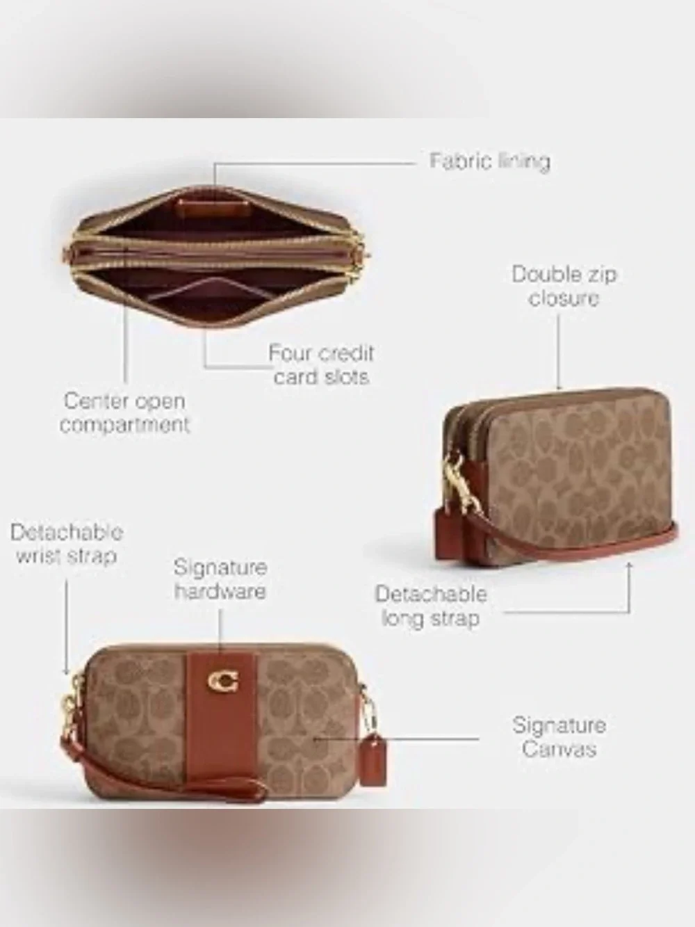 Coach Kira Signature crossbody RETAIL 250